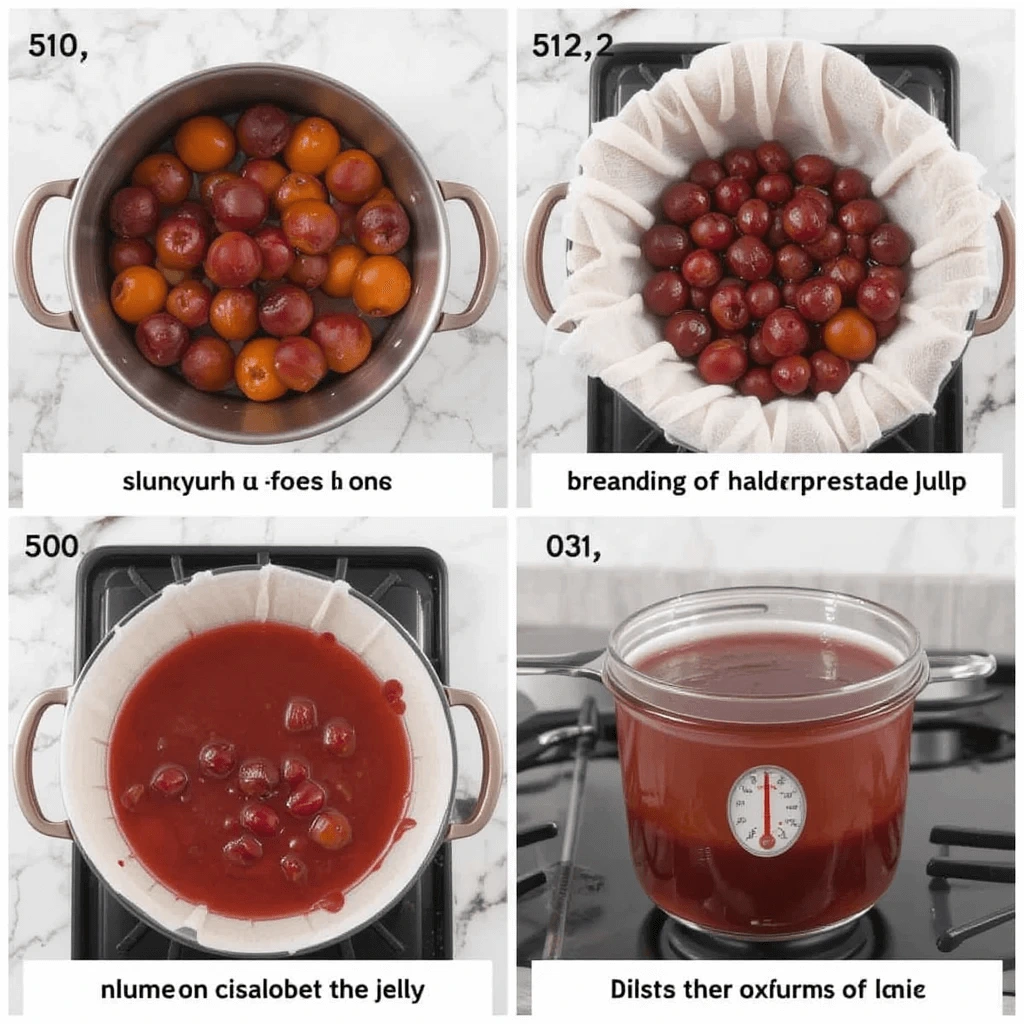 Step-by-step process of making plum jelly without pectin