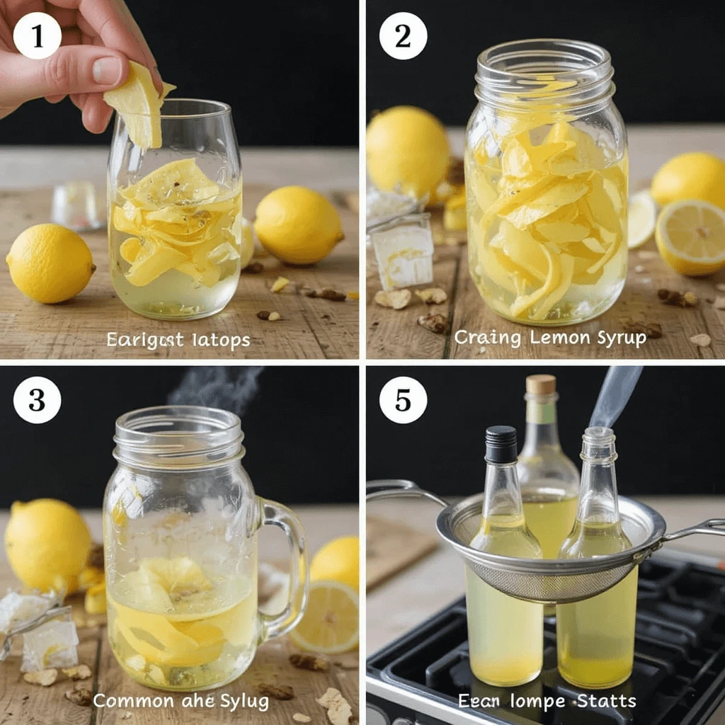 Step-by-step limoncello preparation process